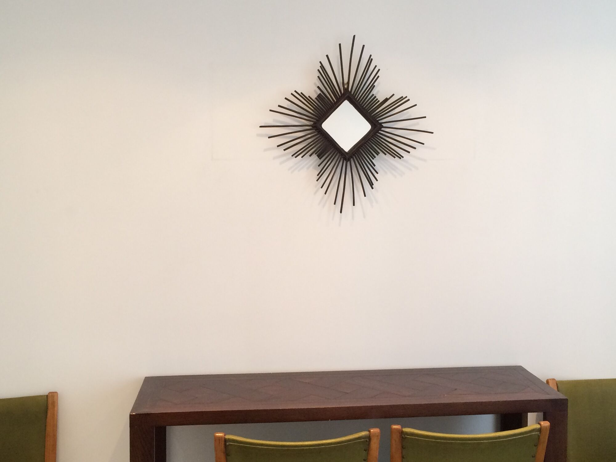 Miroir soleil années 60/70 - 62x62cm