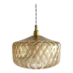 Gold-plated glass pendant light with diamonds