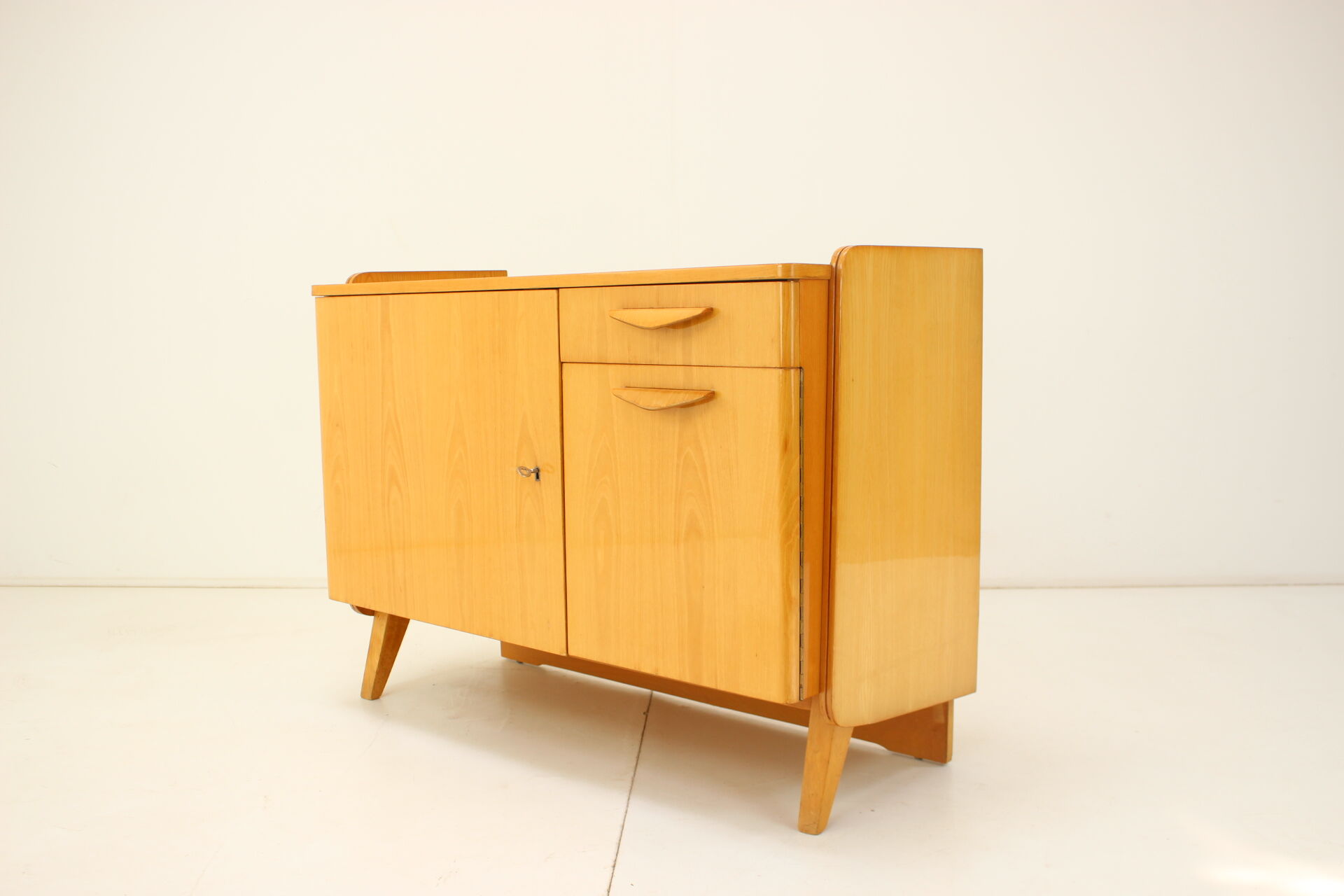 Mid-century cabinet high gloss by tatra pravenec, 1970s czechoslovakia