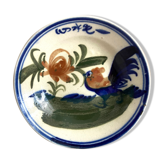 Decorative plate in painted faience