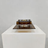 Set of 2 vintage wall lights in acrylic plexiglas Herda space era