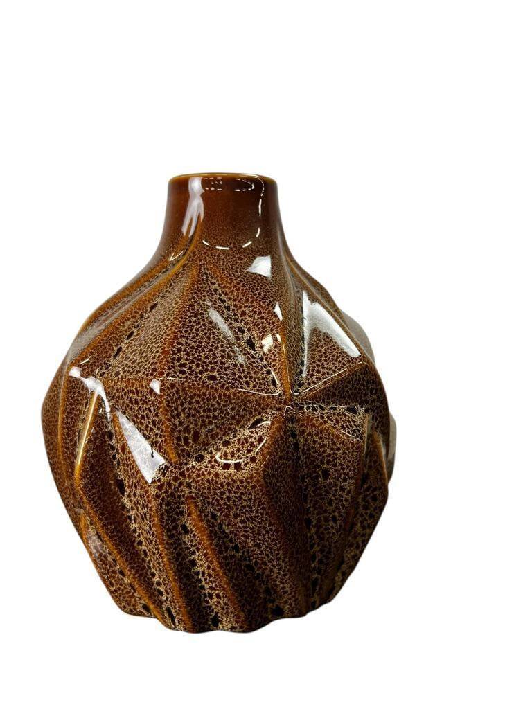 Vintage brown ceramic vase