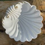 Service à dessert coquillage vintage  60s esprit Art Déco porcelaine Limoge