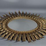 Mirror sun metal golden vintage 50s - 48cm.