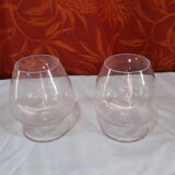 Deux verres à cognac en cristal " Cristal Saint Louis"
