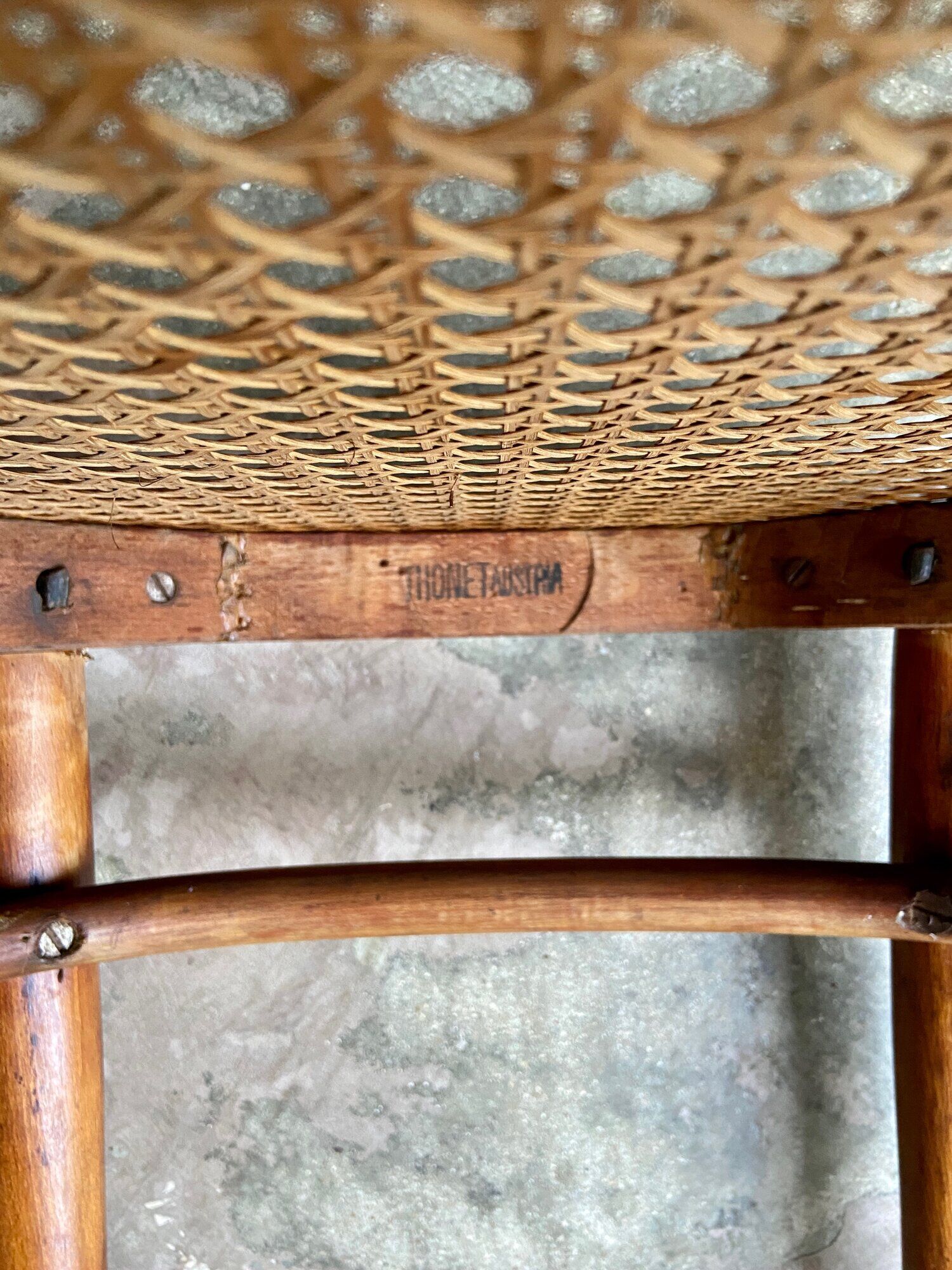 Chair 56 in arched beech and canning by Michael Thonet for Thonet Wien