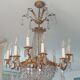 Lustre baroque véritable cristal de bohème et bronze 12 branches