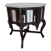 Colonial table in teak and ceramic