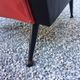 Vintage armchair in red and black skaï from the 1960s