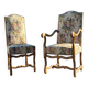 Louis XIII style armchair and chair