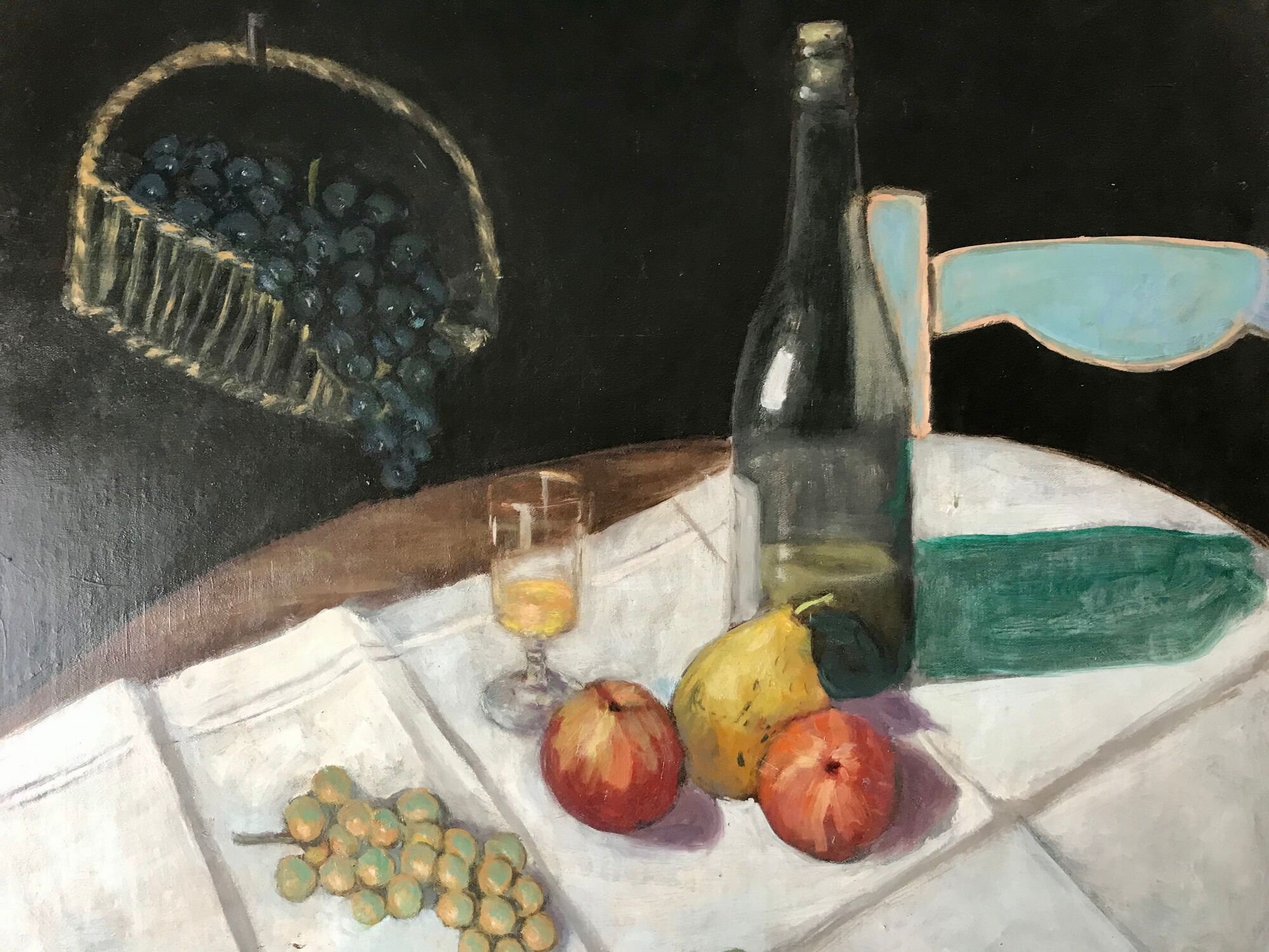 Old painting oil on canvas still life