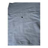 large old sheet imposing monogram PB iris decoration