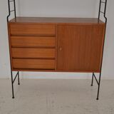 Vintage freestanding teak shelf