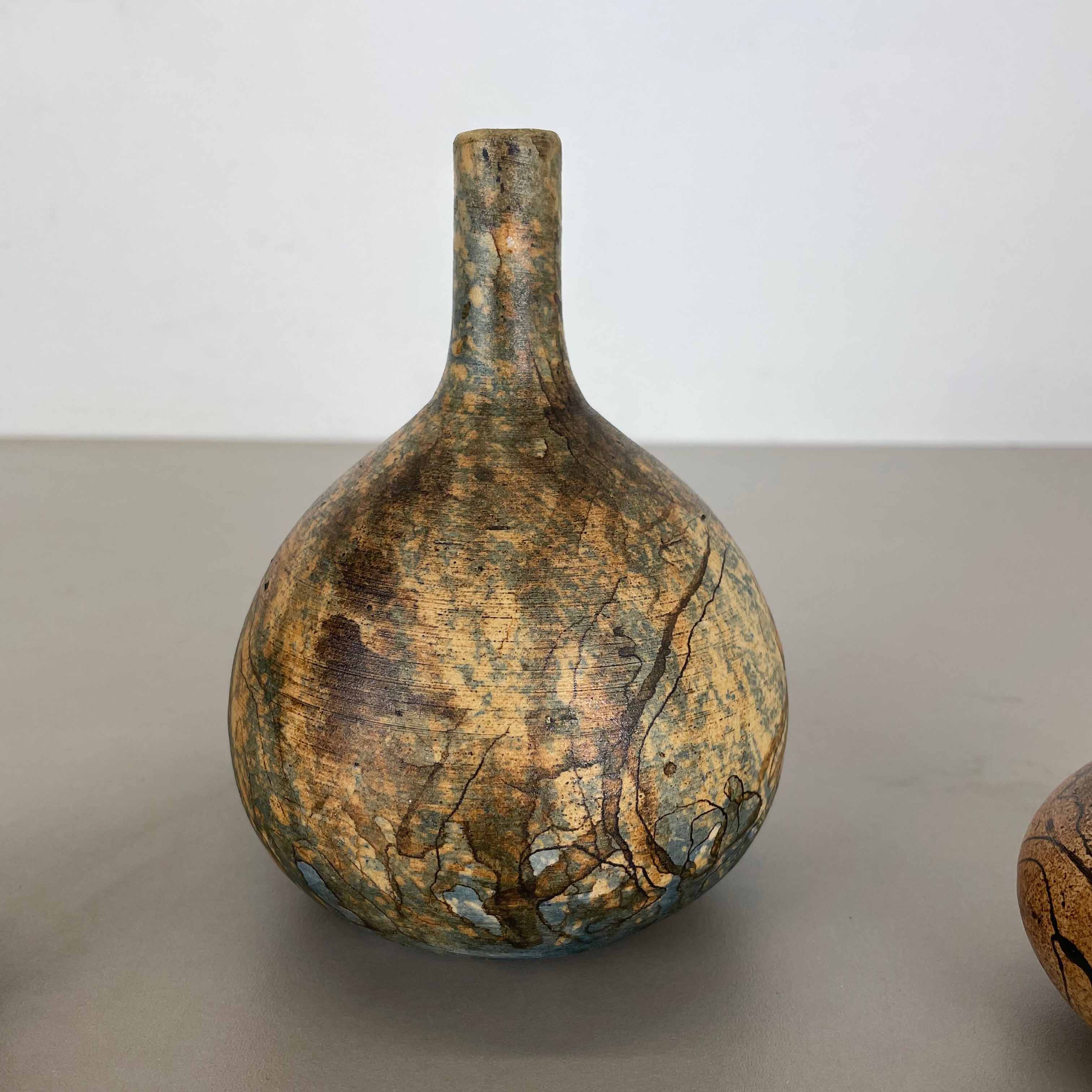 Set of 3 Studio Pottery Sculptural Objects Gerhard Liebenthron, Germany, 1970s