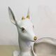 Vintage Italian Antica Athena Deer Faun Ceramic Flower Planter c.1980s