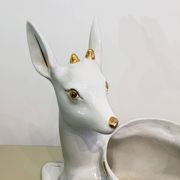 Vintage Italian Antica Athena Deer Faun Ceramic Flower Planter c.1980s