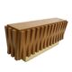 Contemporary Italian Dry Bar Made of Wood and Brass in Brutalist Style