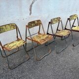 4 chaises bienaise pliantes