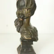 French Art Nouveau bronze bust 'Cendrillon' by E. Villanis – circa 1900