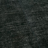 Hand-knotted persian antique 1970s 276 cm x 369 cm black wool carpet