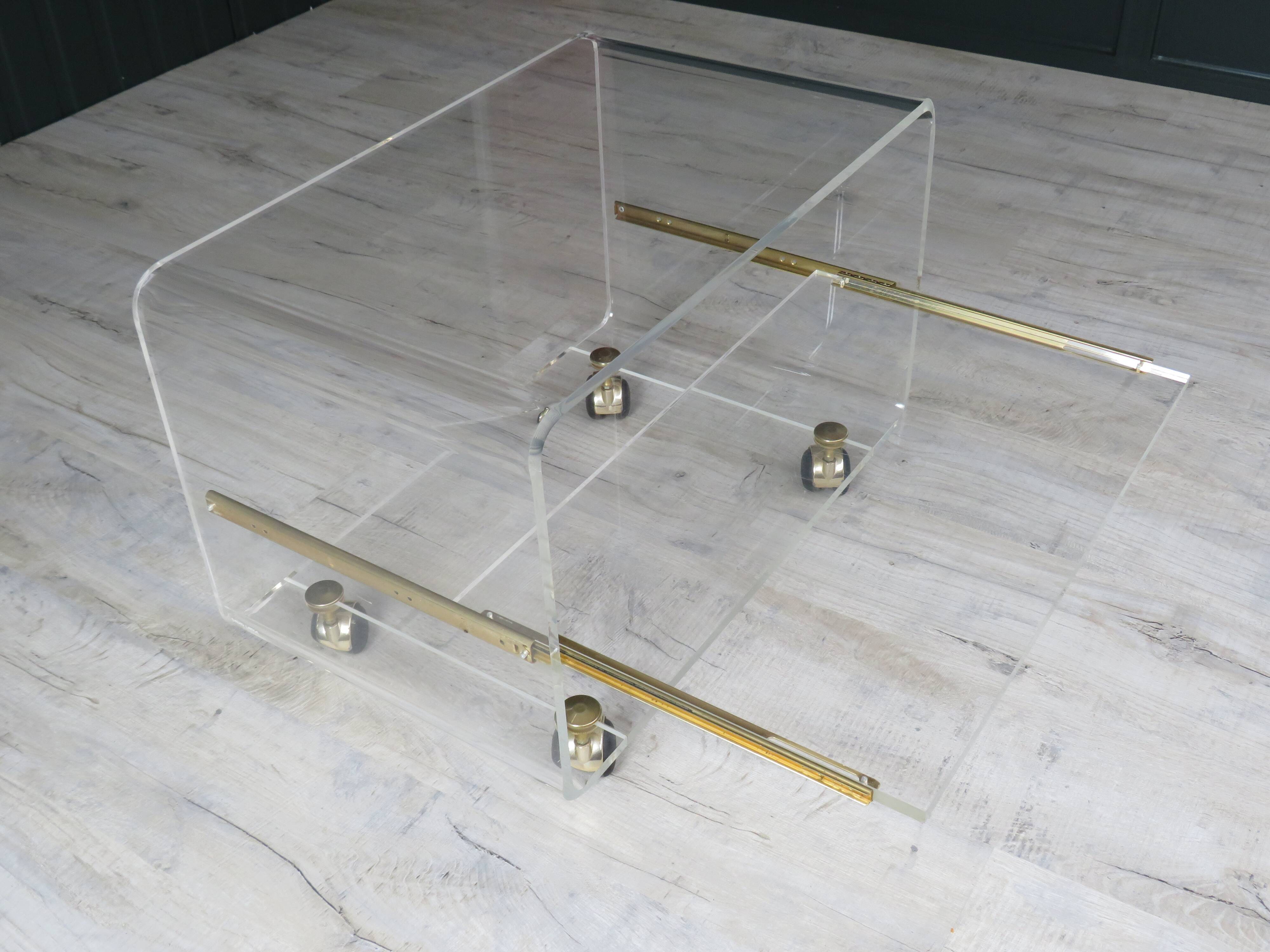 Altuglass roller coffee table by David Lange