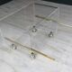 Table basse à roulettes en Altuglass par David Lange