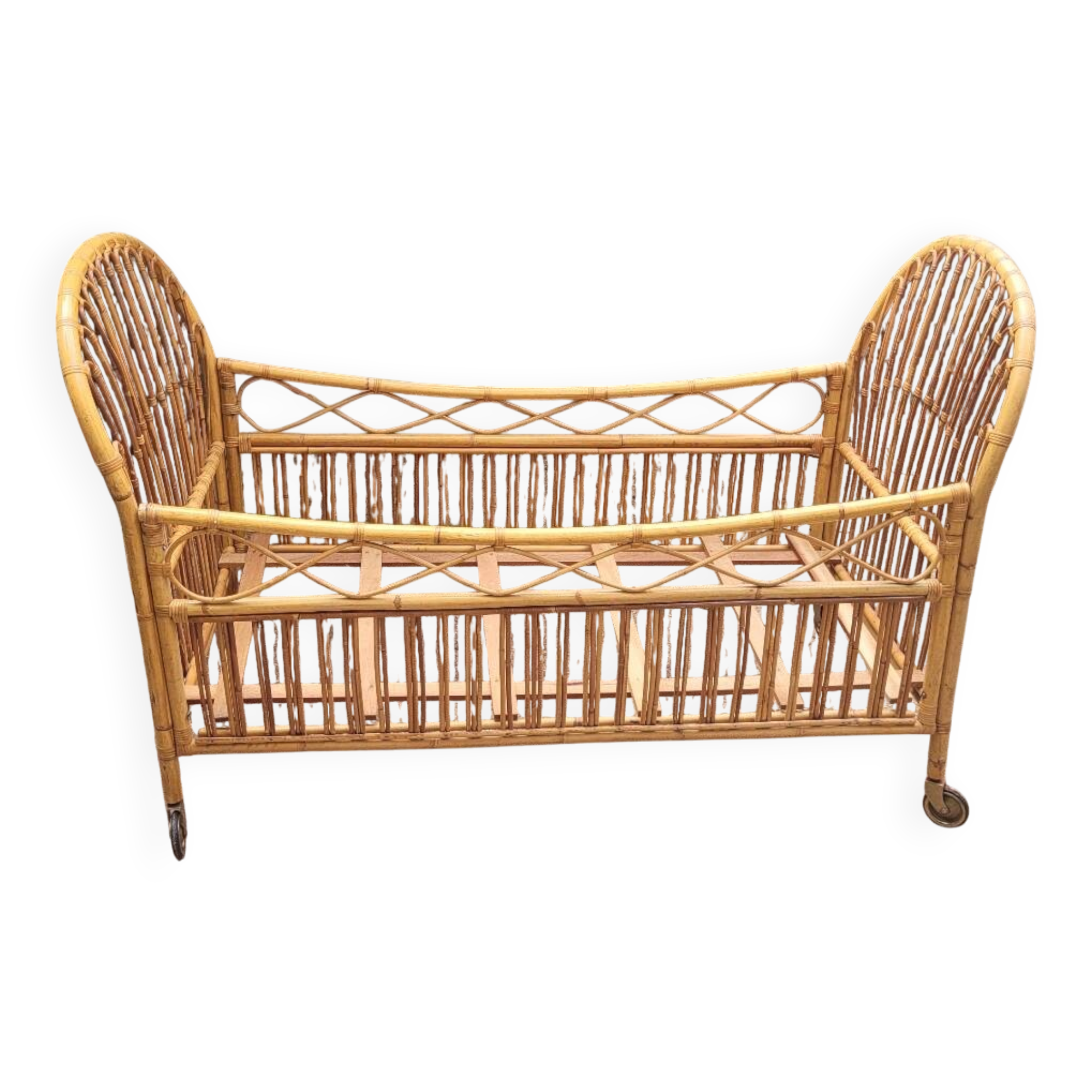 60s rattan children's bed