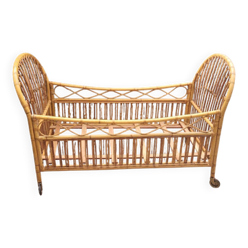 60s rattan children's bed