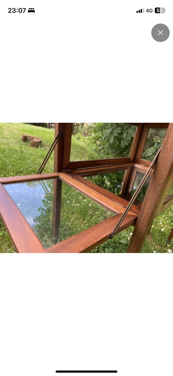Glass tea table with its tray