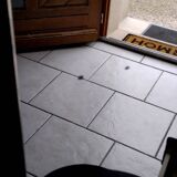 Vintage corner hairdresser from the 70s.