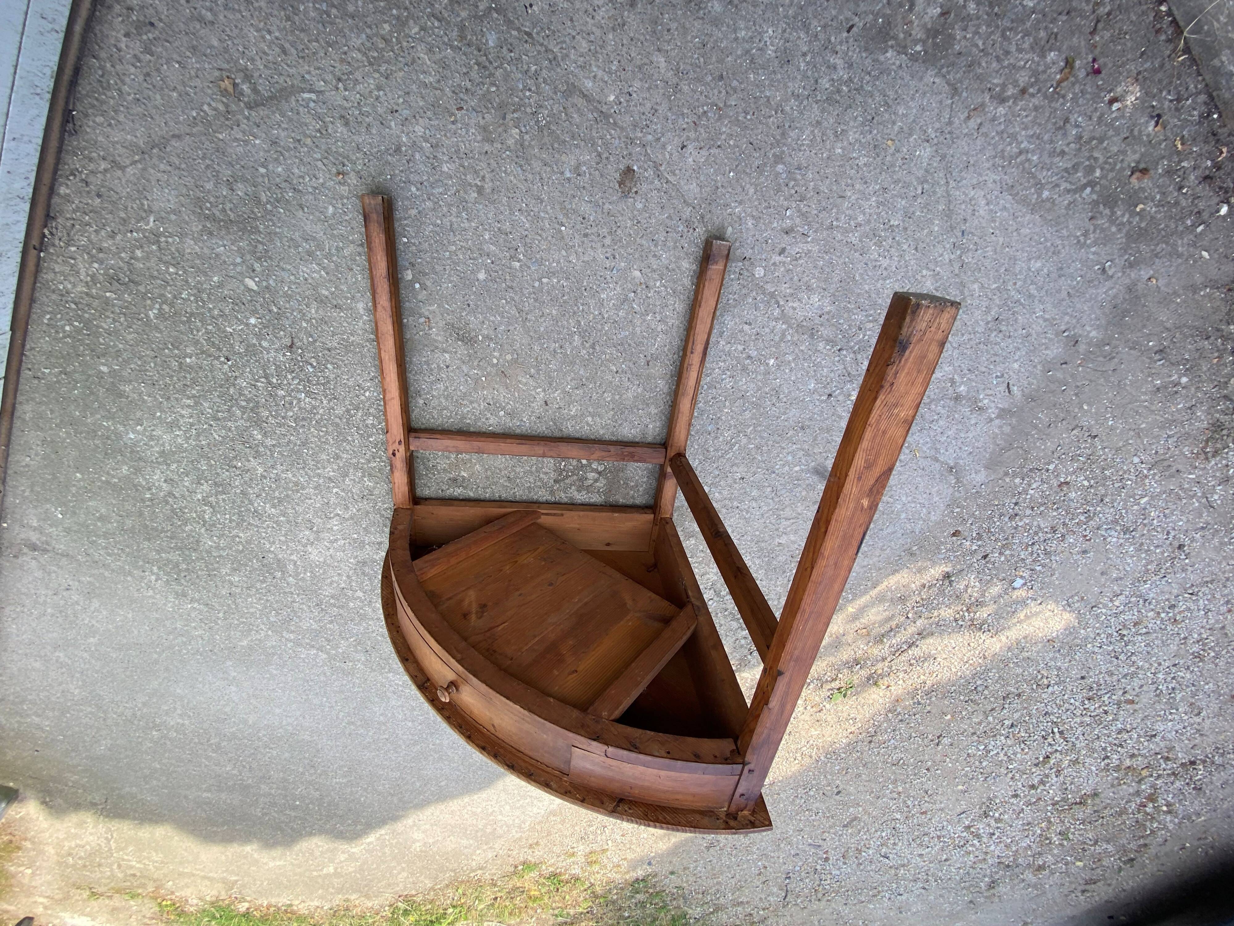 Solid wood corner desk table with 1 drawer