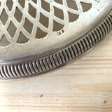 Silver metal flat bottom