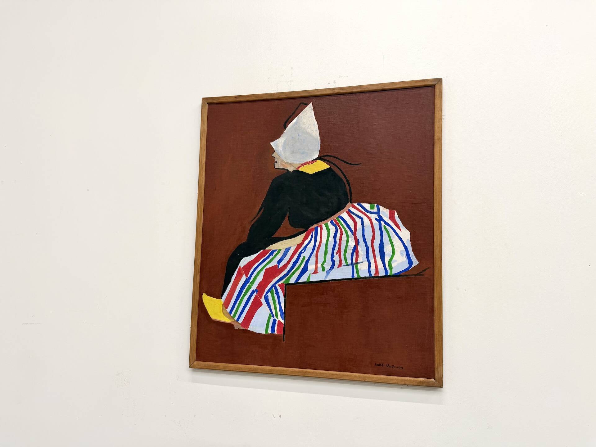 Large Swedish Tableau Signed Lars Norman (1962) – Oil on Panel