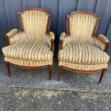 Pair of Louis XVI style armchairs