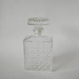 rectangular glass whiskey decanter 1970 21 X 10.5 cm