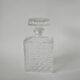 rectangular glass whiskey decanter 1970 21 X 10.5 cm