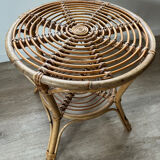 Rattan side table