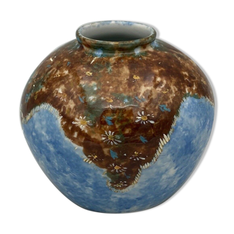 Vase boule signature doré à identifier dans le gout de Camille Tharaud