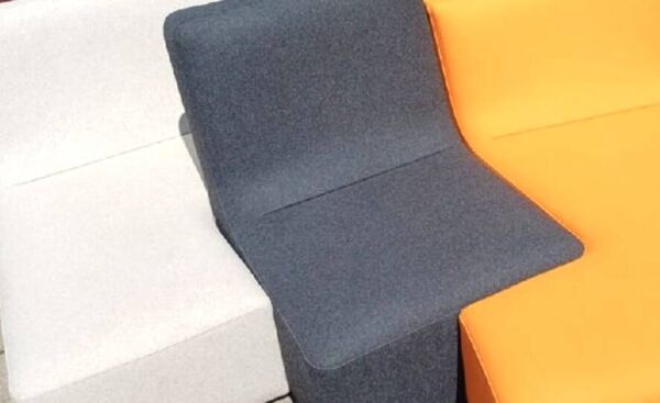 Canapé modulable en cuir Confluence Ligne Roset