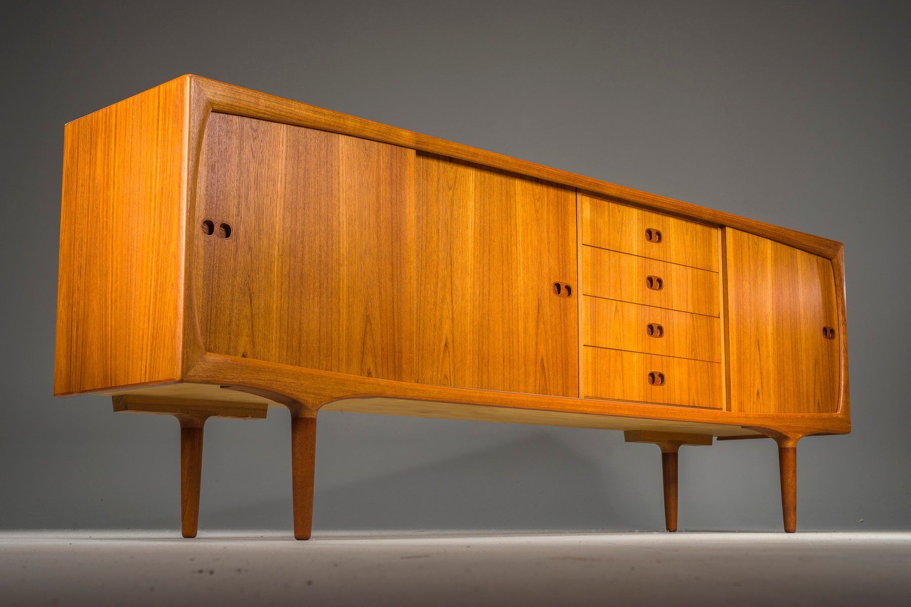 Mid-century Scandinavian modern teak sideboard by Harry Østergaard for Randers Møbelfabrik, 1960s