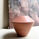 Sculptural vase in matte nude ceramic, Asa design 1980.