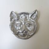 Antique Metal Cat Bowl