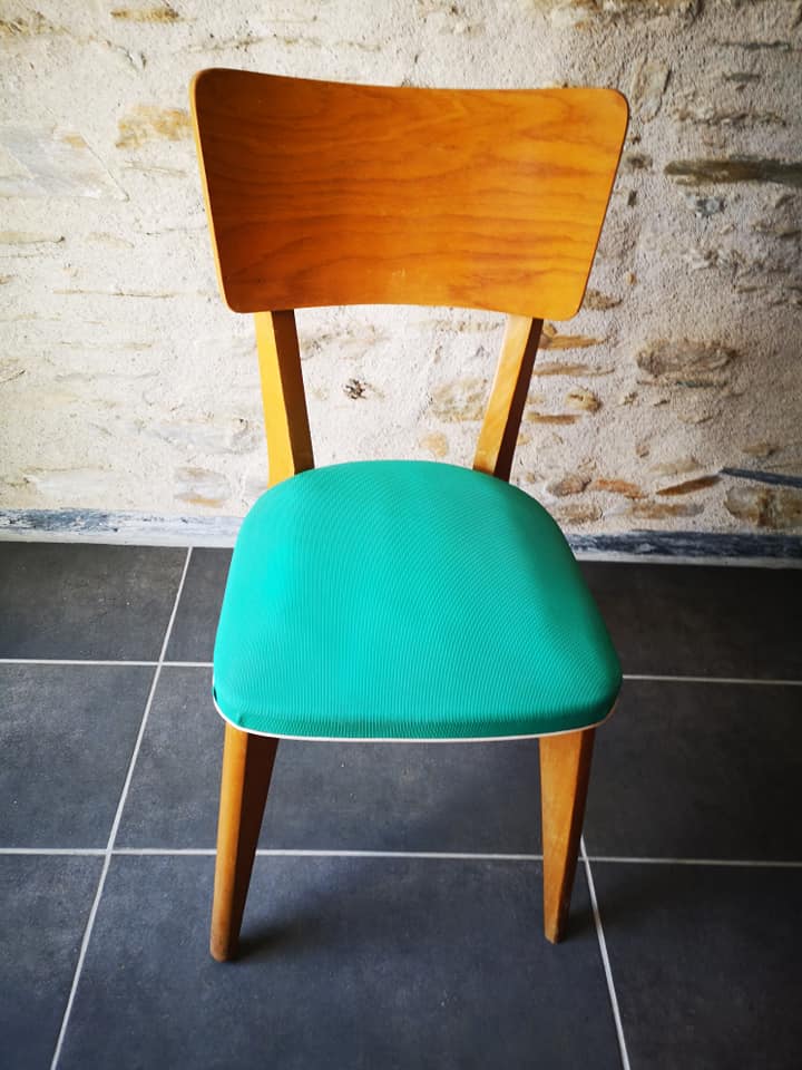 Lot de 4 chaises esprit art déco 1950