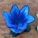 Glass Flower Candle Holder Set