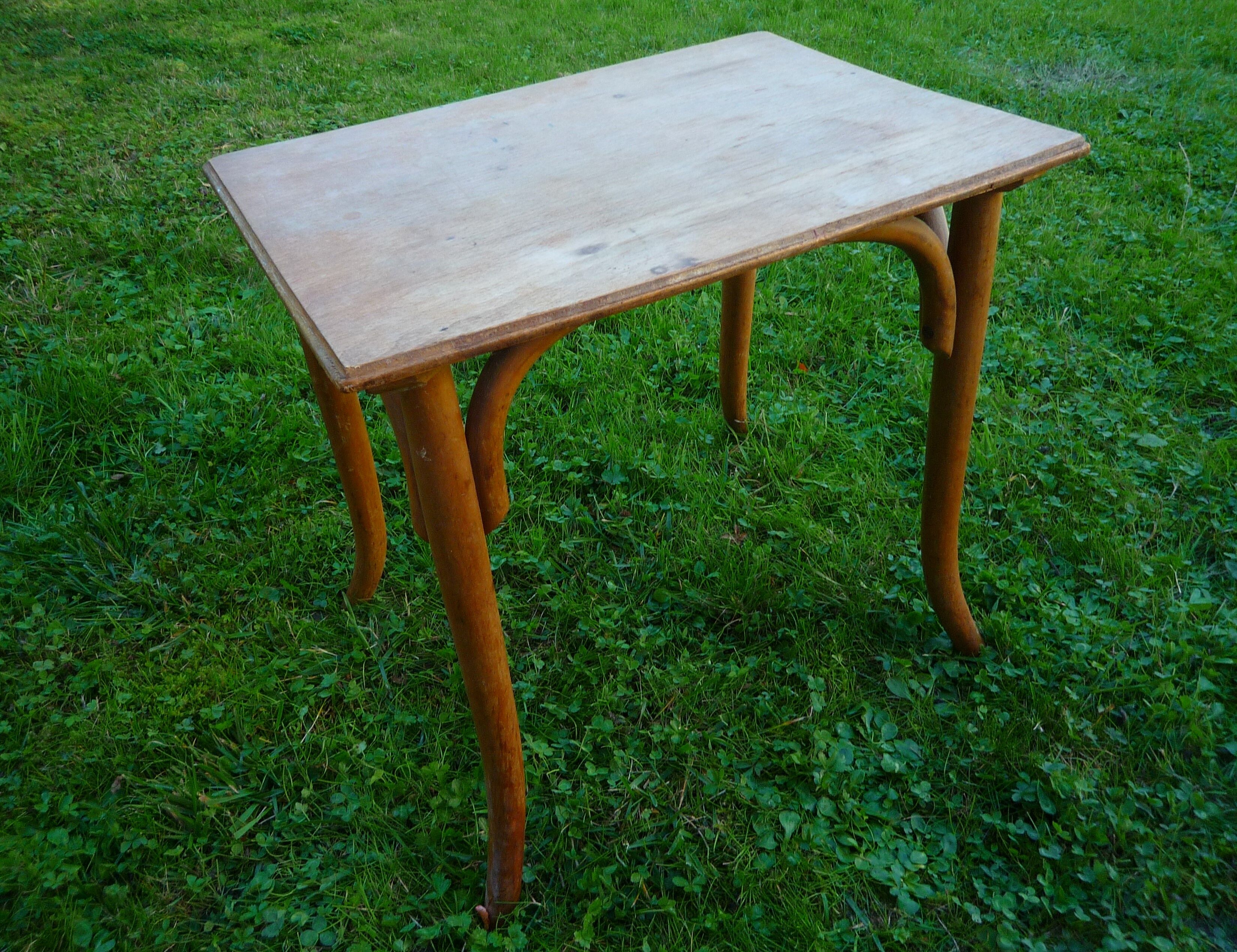 Small wooden coffee table, circa 1910