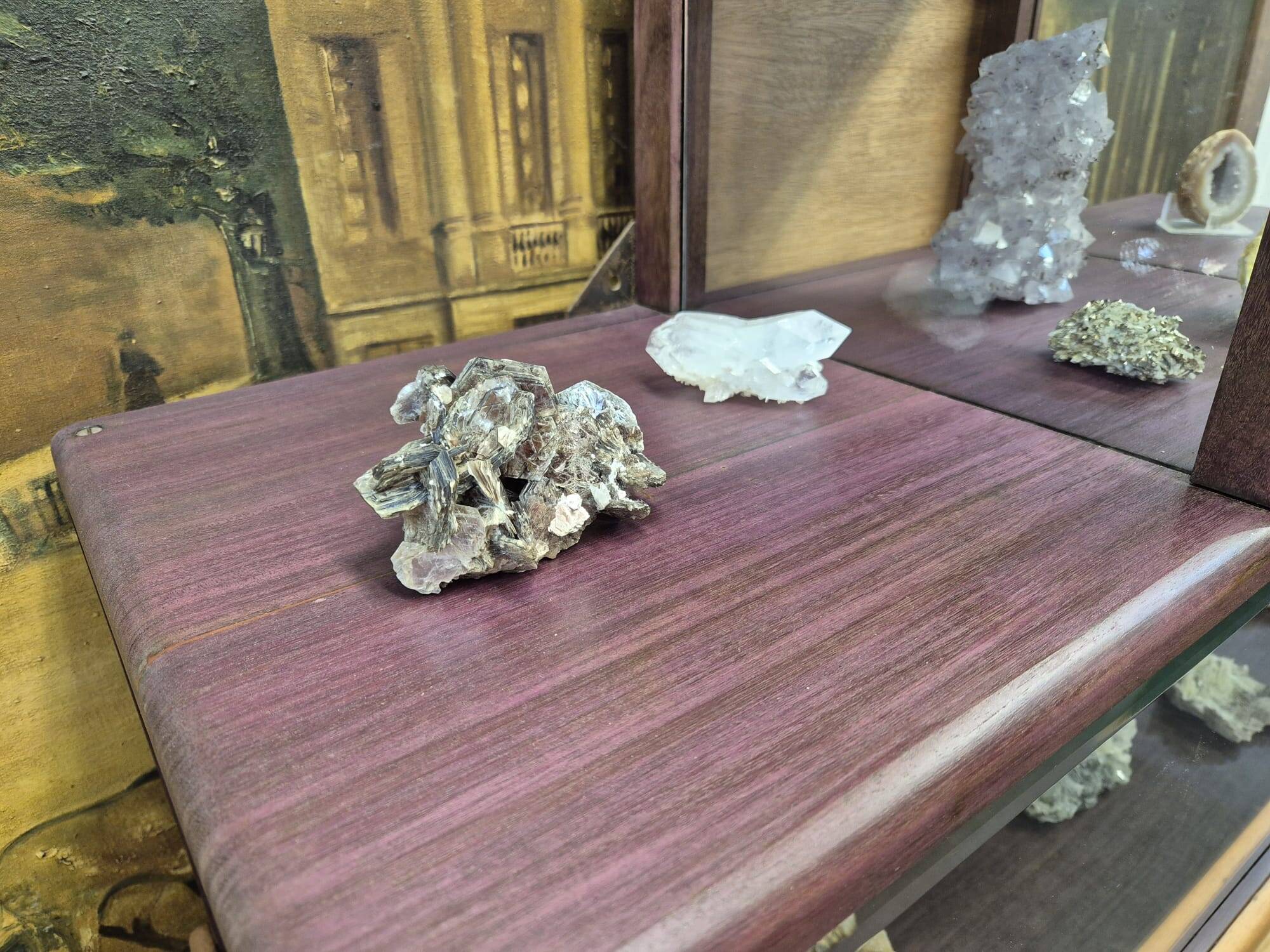 Antique amaranth display cabinet from the 1930s.