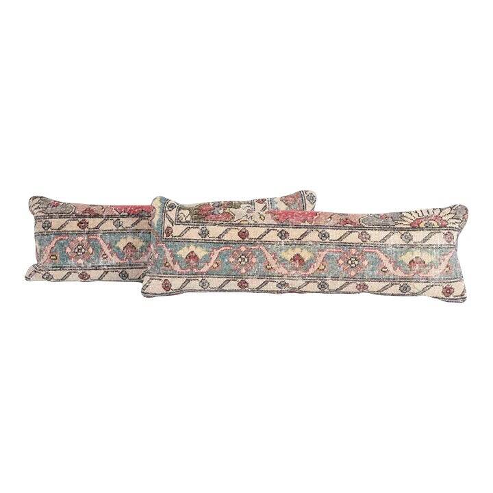Set of 2 vintage Turkish cushion covers 30x89 cm