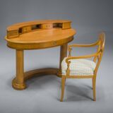 Table de toilette et fauteuil Biedermeier de Selva, Italie, ensemble de 2