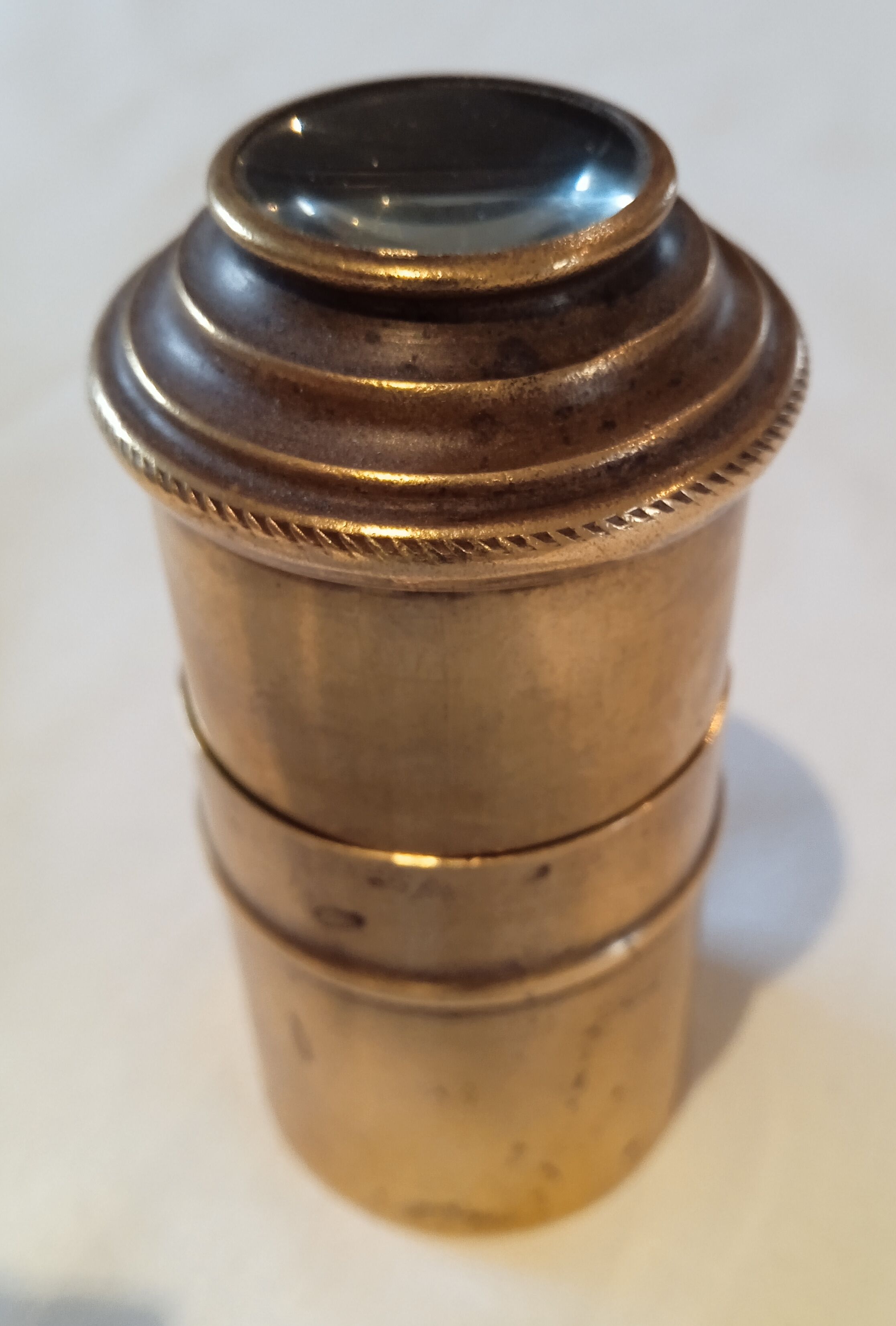 Antique brass magnifying glass