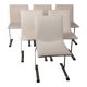 Lot de 6 chaises vintage des années 70 mod. finalement concevoir g. offert pour saporiti
